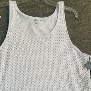 Apt 9 Crochet Eyelet Layered Tank, Easy Fit
